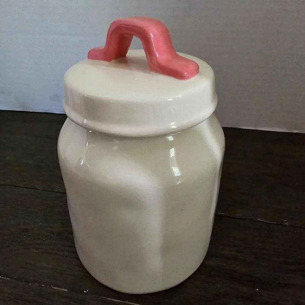 Rae Dunn Artisan Watermelon Icon Baby Canister Rae HTF Summer Pink Handle Cute - Picture 4 of 14